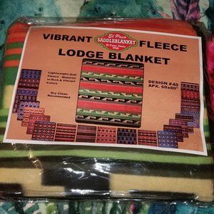 Western aztec fleece blanket NEW